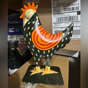 Pier 1 folk art rooster / rooster decor / home accents / farmhouse decor